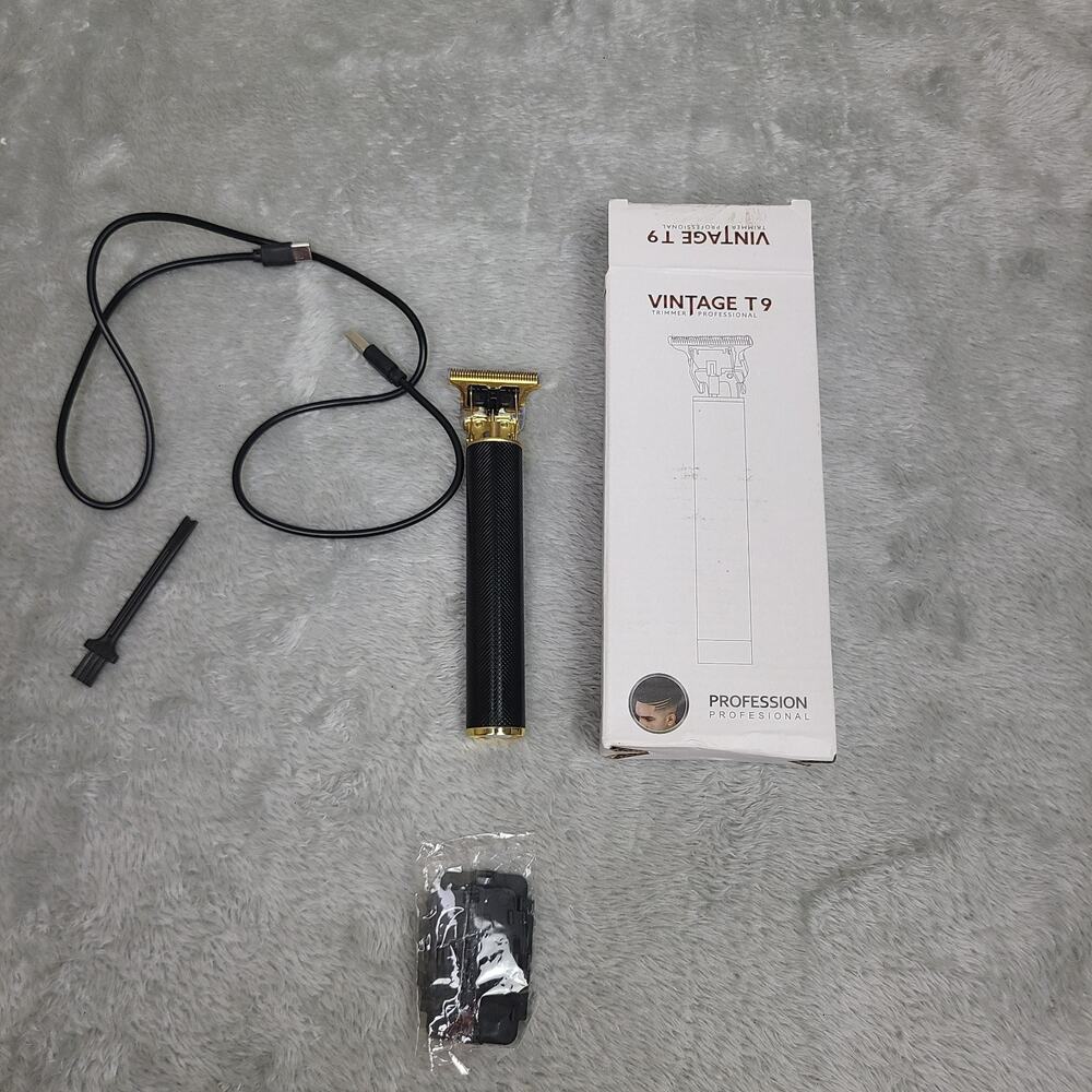 2023 Vintage T9 Professional Hair Cutting Machine Hair Clippers Electric Hair Ti